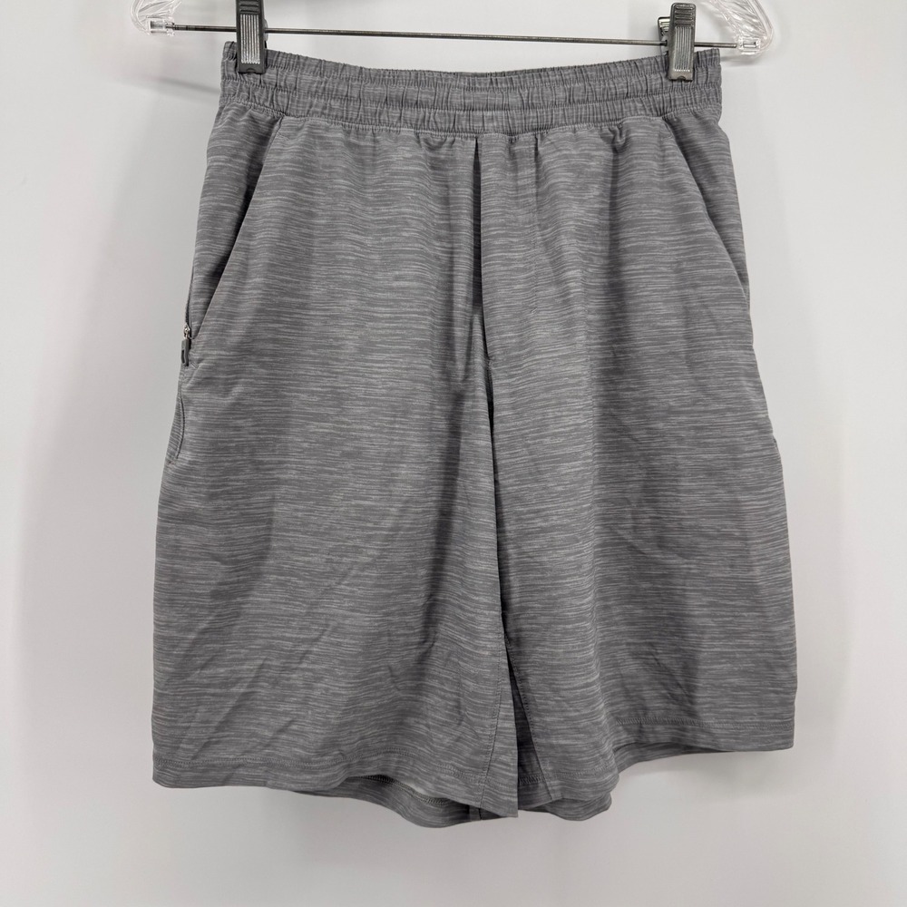 Lululemon Athletic Shorts Mens Small Grey Space Dye Zipper Pocket Mesh Back 9"